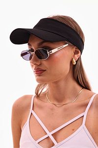 Uv Koruyuculu Unisex Siperlikli Siyah Tenisci Şapka ürün fotoğrafı