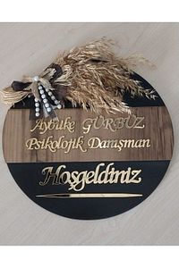 Kişiye Özel Hoşgeldiniz Yazılı Aynalı Pleksi Dekoratif Dış Kapı Süsü (BABALAR GÜNÜ HEDİYESİ) ürün fotoğrafı