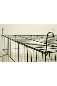 Köpek Kedi Çiti Kafesi 120cmx60cmx48cm I Tip Oyun Eğitim Alanı 8 Parça Panel Çit Siyah ürün fotoğrafı