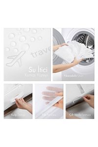 4'lü Yıkanabilir Beyaz Paraşüt Kumaş Valiz Düzenleyici Bavul Içi Organizer Set, Seyahat Hurcu ürün fotoğrafı