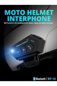 Motosiklet Bluetooth V4.2 Intercom Interkom Dinleme Ve Konuşma Özellikli Su Geçirmez ürün fotoğrafı