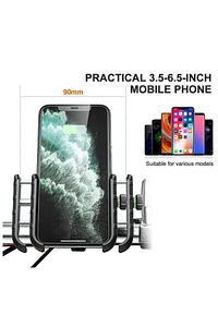 Motosiklet 360 Derece Telefon Tutucu Ayna ve Gidon Bağlantılı. 18W USB Şarj Çıkışı ürün fotoğrafı