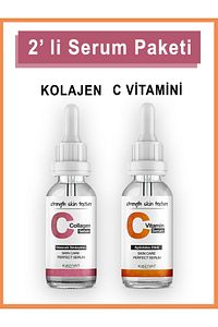C Vitamini Collagen 2' Li Serum Paketi ürün fotoğrafı