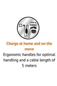 Ev Prizi Elektrikli Araç Şarj Cihazı - 3.6 Kw - Tip 2 - Uyumlu Taşınabilir - 5 Metre ürün fotoğrafı