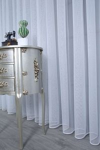 Grek Tül Perde Petek Zemin Ütü Sevmez Tüm Odalara Uygun Seyrek Pile 1/2 ürün fotoğrafı