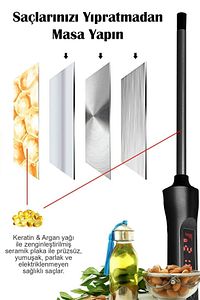 Hrs-140 Afro Dalga 9 mm Kıvırcık Saç Maşası, 20 Cm Ultra Uzun Başlık Eldiven ürün fotoğrafı