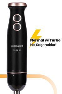 Bestmix Hazneli 1500w 4 Bıçaklı Paslanmaz Çubuk El Blender Seti Gm-7272 ürün fotoğrafı