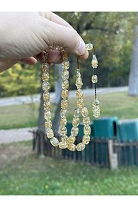 YENİLEBİLİR ALTIN PARÇACIKLI ÖZEL GOLDEN ROSARY TESBİH ürün fotoğrafı