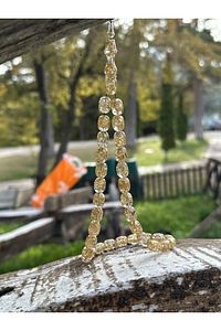 YENİLEBİLİR ALTIN PARÇACIKLI ÖZEL GOLDEN ROSARY TESBİH ürün fotoğrafı