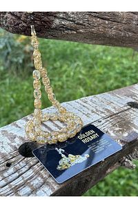YENİLEBİLİR ALTIN PARÇACIKLI ÖZEL GOLDEN ROSARY TESBİH ürün fotoğrafı