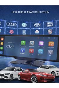 Carplay Apple Android Uyumlu 10.2 İnç Büyük Ekran Tak Çalıştır 4K Ön/Arka Çift Kameralı Araç Ekranı ürün fotoğrafı