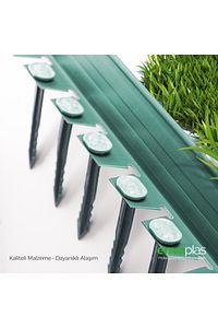 Pratik Garden Çim Ayırıcı 25 M Yeşil Çim Sınırlayıcı Taş Toprak Ayıracı Çim Ayracı Çim Bariyeri ürün fotoğrafı