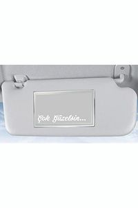 Çok Güzelsin Güneşlik Ayna Yazısı Araba-Motosiklet Cam Etiket Sticker ürün fotoğrafı