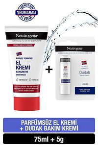 Norveç Formülü Parfümsüz El Kremi 75 ml Dudak Kremi Hediye ürün fotoğrafı