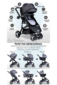 Bh-945 Paris Amortisörlü Travel Sistem Bebek Arabası ürün fotoğrafı