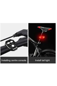 5 Modlu Su Geçirmez Usb Led Şarjlı Sinyal Kablosuz Kumandalı Bisiklet - Scooter Arka Işık ürün fotoğrafı