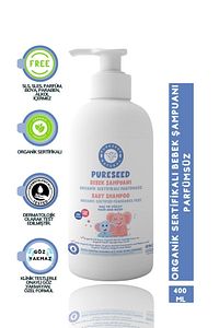 Organik Sertifikalı Bebek Şampuanı Parfümsüz - 400 ml ürün fotoğrafı