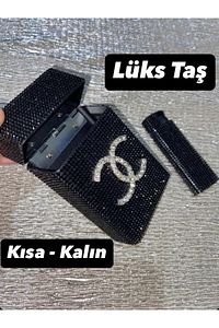 Taşlı Sigara Kutusu & Çakmak ( Kısa Kalın) ürün fotoğrafı