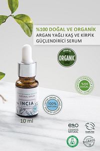 %100 Doğal Kaş Ve Kirpik Güçlendirici Serum Bitkisel Yoğunlaştırıcı Yoğun Bakım Yağı Vegan 10 ml ürün fotoğrafı