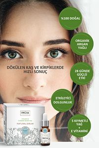 %100 Doğal Kaş Ve Kirpik Güçlendirici Serum Bitkisel Yoğunlaştırıcı Yoğun Bakım Yağı Vegan 10 ml ürün fotoğrafı