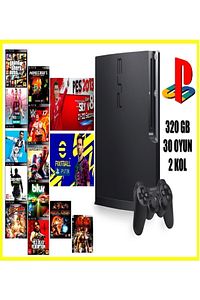 Ps3 Slim 320 Gb Oyun Konsolu 30 Oyun 2 Kol 12 Ay Garanti ürün fotoğrafı