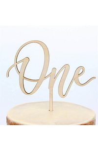 One Pasta Süsü Mdf One Pasta Çubuğu Balon Pasta Süsü ürün fotoğrafı