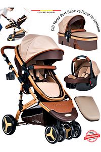 Bh-945 Paris Amortisörlü Travel Sistem Bebek Arabası ürün fotoğrafı