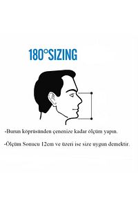 Lxl Beden Siyah Dalış Maskesi Tam Yüz Full Face Şnorkel Anti Sızıntı Ekipmanları 360 Görüntü Slikon ürün fotoğrafı