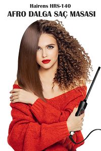 Hrs-140 Afro Dalga 9 mm Kıvırcık Saç Maşası, 20 Cm Ultra Uzun Başlık Eldiven ürün fotoğrafı