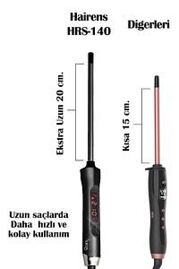 Hrs-140 Afro Dalga 9 mm Kıvırcık Saç Maşası, 20 Cm Ultra Uzun Başlık Eldiven ürün fotoğrafı