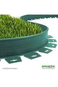 Pratik Garden Çim Ayırıcı 25 M Yeşil Çim Sınırlayıcı Taş Toprak Ayıracı Çim Ayracı Çim Bariyeri ürün fotoğrafı
