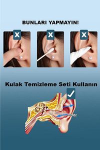 Kulak Temizleyici Çelik Paslanmaz 6'lı Set ürün fotoğrafı