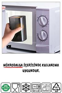 Etiketli 12 Adet 1750 Ml Ekonomik Kırılmaz Antrasit Saklama Kabı ürün fotoğrafı
