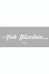 Çok Güzelsin Güneşlik Ayna Yazısı Araba-Motosiklet Cam Etiket Sticker ürün fotoğrafı