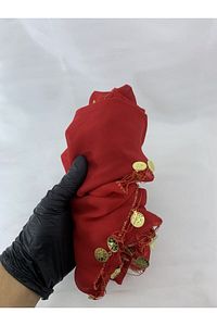 Düğün Ve Kına Geceleri Için 5'li Kumaş Halay Mendili Kırmızı 25x25 ürün fotoğrafı