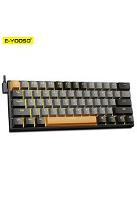 Z-11 Mini 60% Mekanik Gaming Mini Red Switch Klavye (siyah, Gri, Turuncu Tuşlar) ürün fotoğrafı