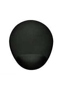Bilek Destekli Mouse Pad - Siyah Oval Bileklikli Mousepad ürün fotoğrafı