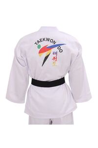 Şeritli Taekwondo Elbisesi ürün fotoğrafı