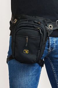 Çok Gözlü Su Geçirmez Unisex Siyah Bel Bacak Omuz Motosiklet Kurye Çantası Bodybag Sarı Siyah 4962 ürün fotoğrafı