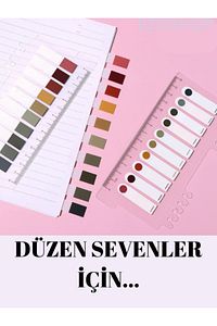 Sticky Notes Şeffaf Renkli Yapışkan Not Defteri Etiketi Not Yer Imleri 200 Yaprak Vanilya ürün fotoğrafı