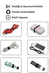 Siyah Cırt Cırt Bant, 3 Metre, En: 5cm, Çift Taraflı Bant, Cırt Bant Yapışkansız ürün fotoğrafı