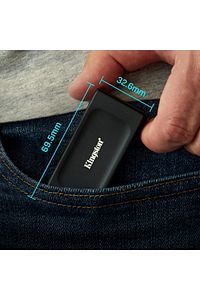 XS1000 2 TB SXS1000/2000G USB Type-C 3.2 Gen 2 Harici Katı Hal (SSD) Taşınabilir Sürücü Siyah ürün fotoğrafı