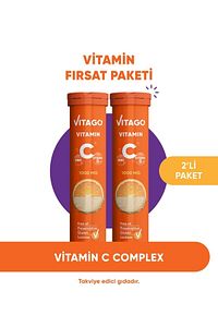 2'li- C Vitamini, D Vitamini, Çinko 20'li Efervesan Tablet ürün fotoğrafı