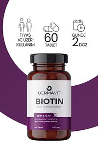 Saç Tırnak Vitamini Biotin 5000, Vitamin D, Çinko, Folik Asit, At Kuyruğu ürün fotoğrafı