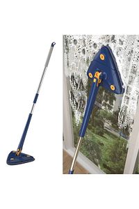 (2 BEZLİ) Kendinden Sıkmalı Üçgen Mop Cam Duvar Yer Silebilen Yedek Mikrofiber Bezli Paspas ürün fotoğrafı