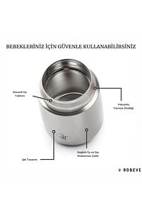 450ML Bebek Mama Saklama Termosu Vakumlu Çift Taraflı Termos ürün fotoğrafı