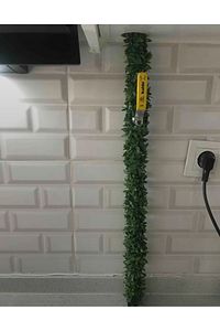 Tel Yaprak Şerit Yapay Taç Sarmaşık Doğalgaz Borusu Süsü 7 Metre ürün fotoğrafı