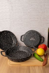 Silikon Tutacaklı Granit Tava Seti Berta 3'lü (18CM-20CM-22CM) ürün fotoğrafı