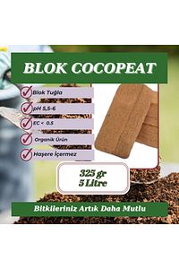 Hindistan Cevizi Torfu Cocopeat Tuğla Blok 5 Litre ürün fotoğrafı