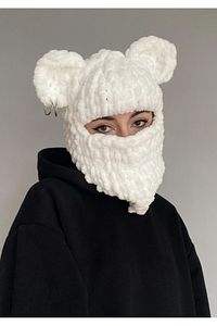 Balaclava, Kar Maskesi , Siyah Ayıcık Kulaklı Balaklava, Bere ürün fotoğrafı